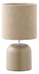 Beżowa metalowa lampa stołowa z tekstylnym kloszem (wysokość 24 cm) Morley – House Nordic