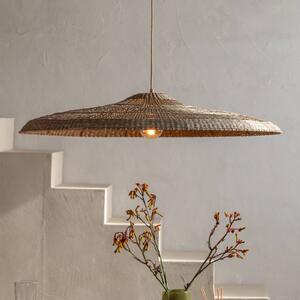 Good & Mojo Lampa wisząca Santorini, brązowy / rdzawy, salon / jadalnia, tkanina / materiał / jedwab