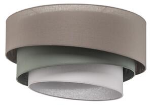 Lampa Sufitowa Euluna, Trio monocolor, ściemnialny, szary, salon, tkanina | tekstylia, nowoczesny