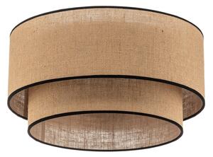 Lampa Sufitowa Euluna, Boho jute & black, ściemnialny, brąz rdzawy, salon, tkanina | tekstylia, boho