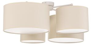 Lampa Sufitowa Euluna, Lodge, ściemnialny, beżowy, salon, tkanina | tekstylia, nowoczesny