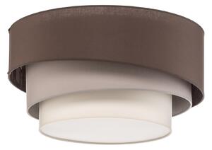 Lampa Sufitowa Euluna, Trio Max, ściemnialny, brąz rdzawy, salon, tkanina | tekstylia, nowoczesny