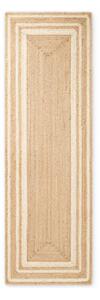 Kremowy/w naturalnym kolorze chodnik z juty dwustronny/tkany ręcznie 80x250 cm Looma – Hanse Home