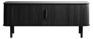 Czarna szafka pod TV w dekorze dębu 160x56 cm Cavo – Unique Furniture