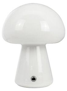 Lampa Stołowa Dyberg Larsen, Morkel Mushroom, ściemnialny, biały, salon, szkło, skandynawski