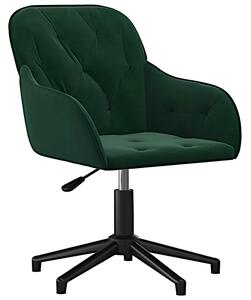Ciemnozielone obrotowe krzesło biurowe - Almada 10X