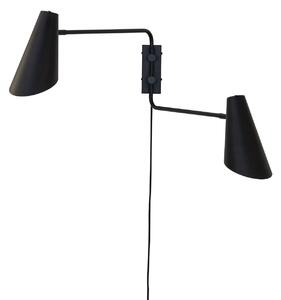 Lampa Ścienna Dyberg Larsen, Cale, czarny, salon, metal, design