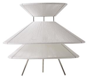 Lampa Stołowa FRANDSEN, Kiku, ściemnialny, biały, salon, tkanina | tekstylia, design