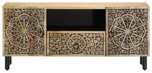 Drewniana szafka pod telewizor z szufladą i drzwiczkami - Ronirox 6X