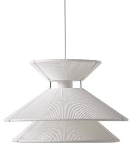 Lampa Wisząca FRANDSEN, Kiku, ściemnialny, biały, salon, tkanina | tekstylia, design