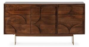 Brązowa komoda z litego drewna mango 145x76x40 cm Trisha – MOME