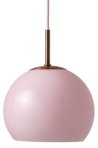 Lampa Wisząca FRANDSEN, Ball, ściemnialny, pudrowy róż, salon, szkło, design