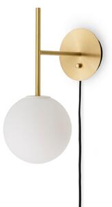 Lampa Ścienna Audo Copenhagen, TR Bulb Suspended, ściemnialny, złoty | mosiężny, salon, mosiądz