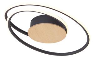 Designerska lampa sufitowa drewniana z LED z 3-stopniową regulacją ściemniania - Rowan