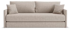 Jasnobrązowa rozkładana sofa z tkaniny szenilowej 209 cm Shannon – Cosmopolitan Design
