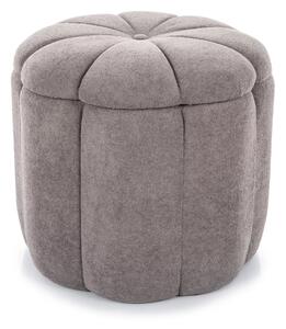Szary taboret TUP z miejscem do przechowywania 45x45 cm