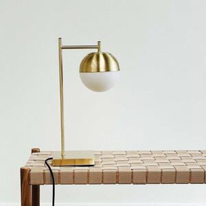Lampa Stołowa Dyberg Larsen, Caen, złoty | mosiężny, salon, metal, skandynawski
