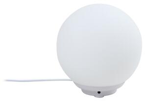 Lampa Stołowa Lindby, Cosmia, ściemnialny, biały, salon, szkło, nowoczesny