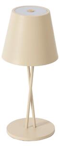 Zewnętrzna Lampa Lindby, Janea, ściemnialny, beżowy, taras, metal, nowoczesny