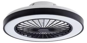 Teleo LED Wentylator sufitowy Czarny Lindby, Teleo, ściemnialny, czarny, salon, tworzywo sztuczne, nowoczesny
