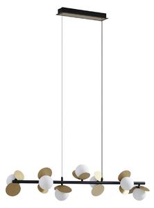 Lampa Wisząca Lucande, Pallo, ściemnialny, czarny, jadalnia, metal, nowoczesny