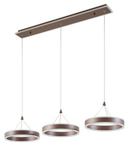 Lampa Wisząca Lucande, Kolo, ściemnialny, brąz rdzawy, jadalnia, metal, nowoczesny