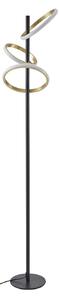 Lampa Podłogowa Lucande, Madu, ściemnialny, czarny, sypialnia, tworzywo sztuczne, nowoczesny