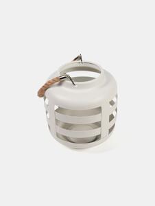 Sinsay - Metalowy lampion z uchwytem - kremowy