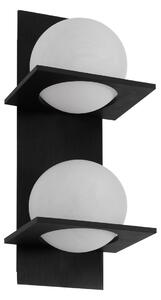 Lampa Ścienna Lucande, Kulka, ściemnialny, czarny, salon, szkło, nowoczesny