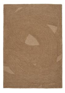Wełniany dywan tkany ręcznie w ciemnym naturalnym kolorze 200x300 cm Pune – House Nordic