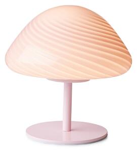 Lampa Stołowa Halo Design, pudrowy róż, salon, szkło