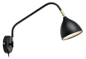 Lampa Ścienna Markslöjd, czarny, salon, metal
