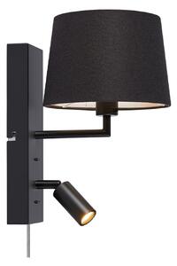 Lampa Ścienna Markslöjd, czarny, sypialnia, metal