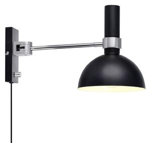 Lampa Ścienna Markslöjd, Larry, ściemnialny, czarny, salon, metal, nowoczesny