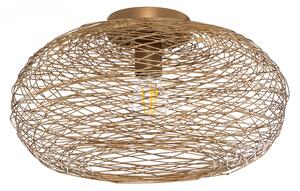 Lampa Sufitowa Lindby, Kaviya, ściemnialny, złoty | mosiężny, salon, metal, design