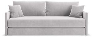 Jasnoszara aksamitna rozkładana sofa 209 cm Shannon – Cosmopolitan Design