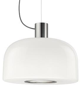 Lampa Wisząca FLOS, Bellhop Glass S2, ściemnialny, biały, salon, szkło