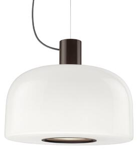 Lampa Wisząca FLOS, Bellhop Glass S2, ściemnialny, biały, salon, szkło