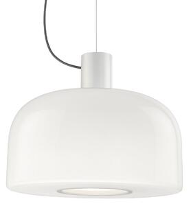 Lampa Wisząca FLOS, Bellhop Glass S2, ściemnialny, biały, salon, szkło