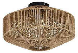 Lampa Sufitowa Lindby, Sorino, ściemnialny, drewniany, salon, papier | karton, dworkowy | rustykalny