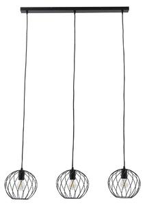 Lampa Wisząca Lindby, Danika, ściemnialny, czarny, salon, metal, nowoczesny