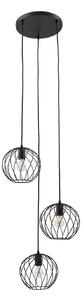 Lampa Wisząca Lindby, Danika, ściemnialny, czarny, salon, metal, nowoczesny