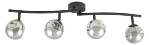 Lampa Sufitowa Lindby, Valentina, ściemnialny, szary, salon, szkło, nowoczesny