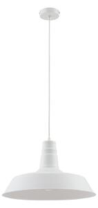 Lampa Wisząca Lindby, Laylan, ściemnialny, biały, jadalnia, metal, nowoczesny