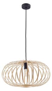 Lampa Wisząca Lindby, Lielle, ściemnialny, drewniany, jadalnia, bambus, dworkowy | rustykalny