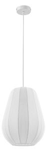 Lampa Wisząca Lindby, Helin, ściemnialny, biały, jadalnia, tkanina | tekstylia, nowoczesny