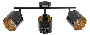 Lampa Sufitowa Lindby, Aralena, ściemnialny, czarny, salon, metal, nowoczesny
