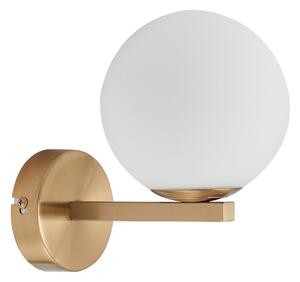 Lampa Ścienna Lucande, Bidolo, ściemnialny, złoty | mosiężny, łazienka, szkło