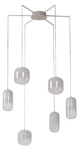 Lampa Wisząca Lucande, Avelina, biały, salon, szkło, nowoczesny
