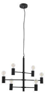 Lampa Wisząca Lucande, Aidas, ściemnialny, czarny, jadalnia, metal, nowoczesny